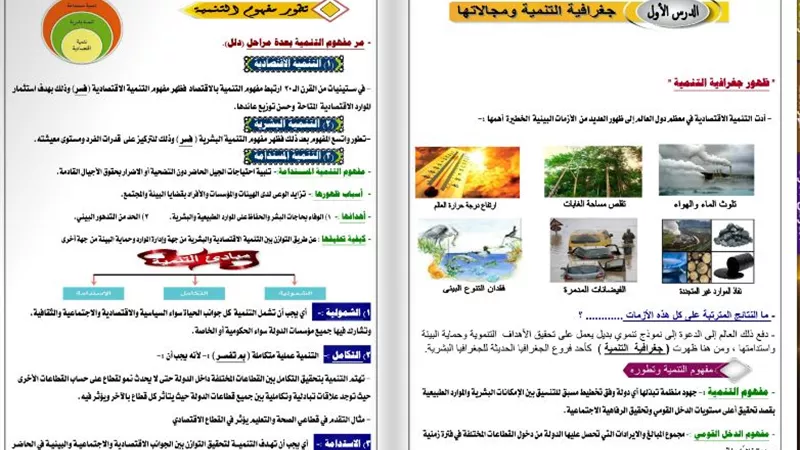 توفير ملخصات المواد الدراسية للصف الأول الثانوي على موقع الوزارة