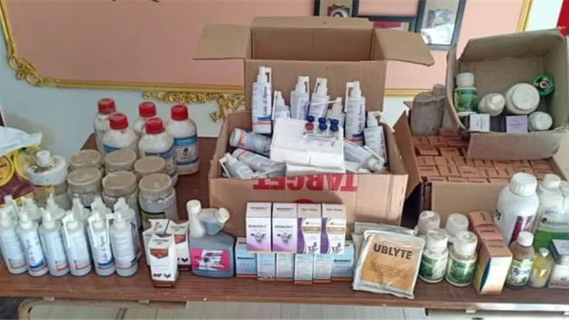 ضبط ١٩١عبوة دواء بيطري مخالفة وتحرير٧ محاضر ببلبيس وأبوحماد