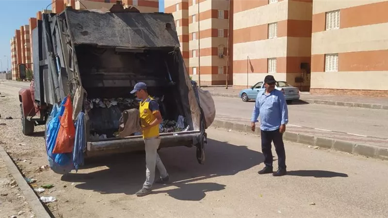 نقل 65 الف طن مخلفات من المقلب العشوائي الي المدفن الصحي بقلابشو