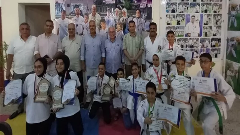 وكيل الرياضة بالقليوبية يكرم أبطال الكاراتيه والكونغ فو بنادي طوخ