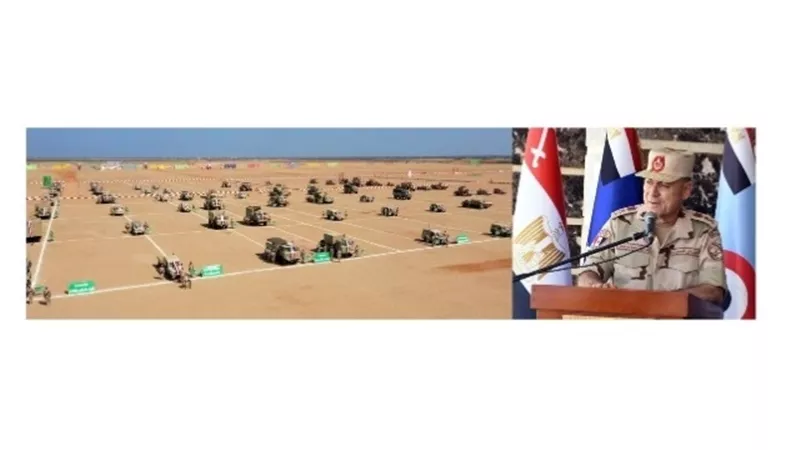 الفريق أسامة عسكر رئيس الأركان يشهد تنفيذ بيان عملي لإحدى تشكيلات الجيش الثانى الميدانى