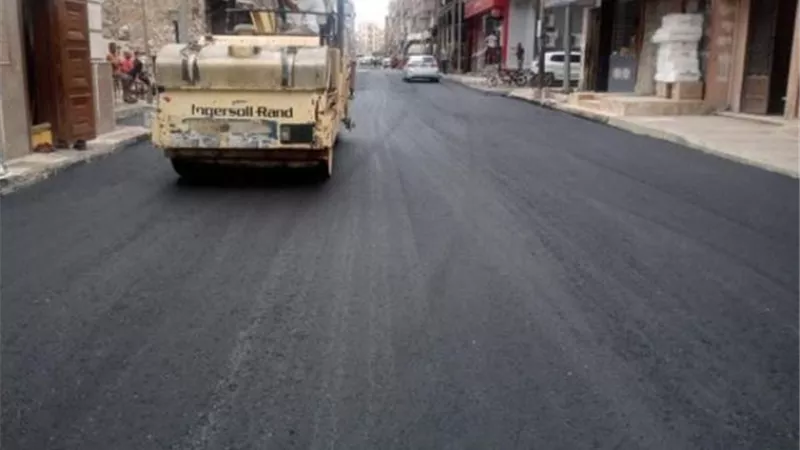 رصف المرحلة الأخيرة من منطقة المحطة الجديدة بالإسماعيلية