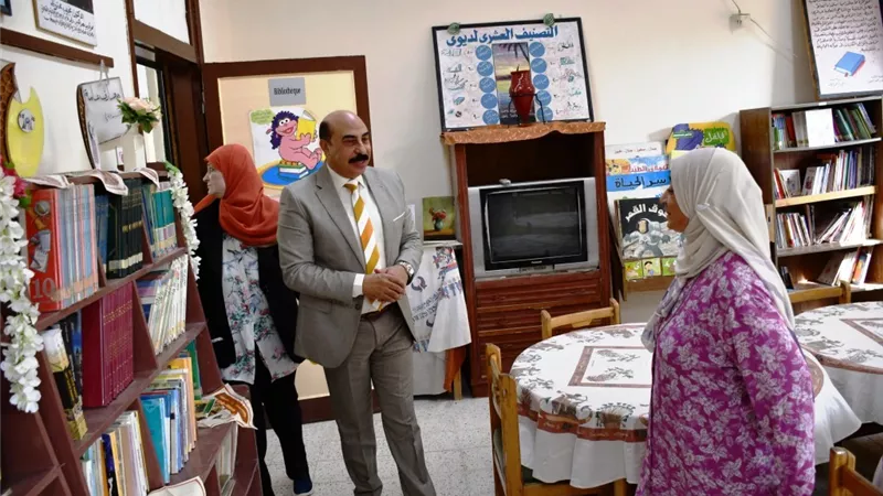 محافظ أسوان يفتتح أعمال التطوير ورفع الكفاءة بمدرسة نجيب محفوظ