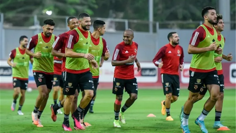 تدريبات بدنية خاصة للاعبى الأهلي استعدادًا لمباراة إنبي بكأس مصر