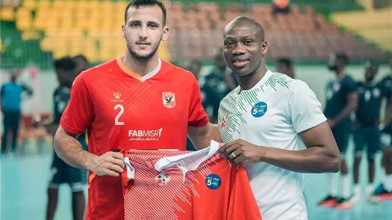 نبيل شريف أفضل لاعب في مباراة الأهلي وجي إس كي الكونغولي