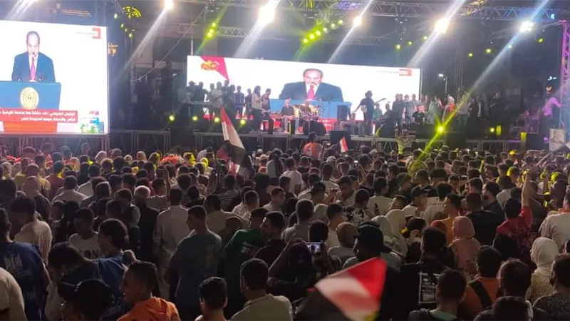 مظاهرة حب وتأييد للرئيس السيسي فى احتفالية كبرى فى الشرقية