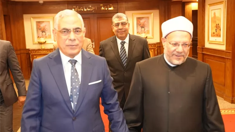 النائب العام يستقبل مفتي الجمهورية ووزير العدل السابق