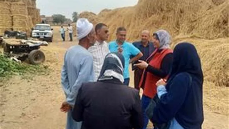 جولات بمواقع قش الأرز والصناعات الصغرى بمحافظات البحيرة والدقهلية
