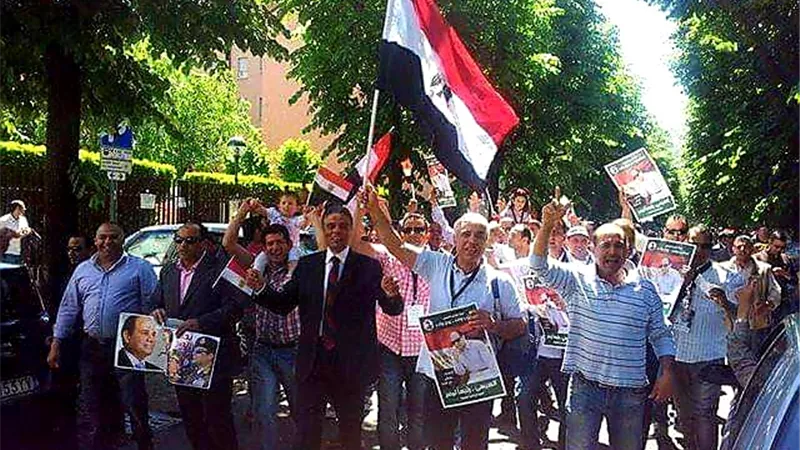 أفراح متواصلة للجالية المصرية في ايطاليا بعد إعلان الرئيس السيسي ترشحه