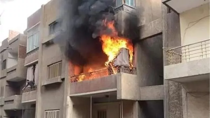 شاب يشعل النيران فى مسكن خطيبتة ويتسبب فى مصرع وإصابة 4 فى العبور