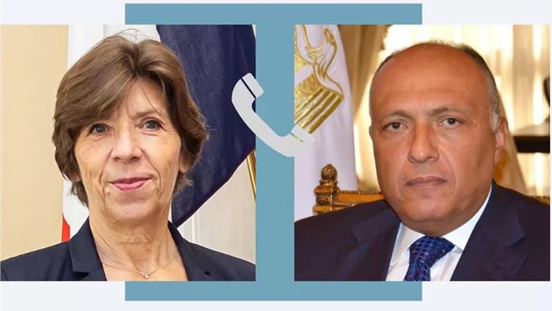 وزير الخارجية يبحث مع نظيرته الفرنسية جهود وقف التصعيد بين الجانبين الفلسطيني والإسرائيلي