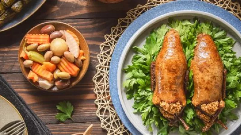 الحمام المحشي ارز بالطريقة المصرية