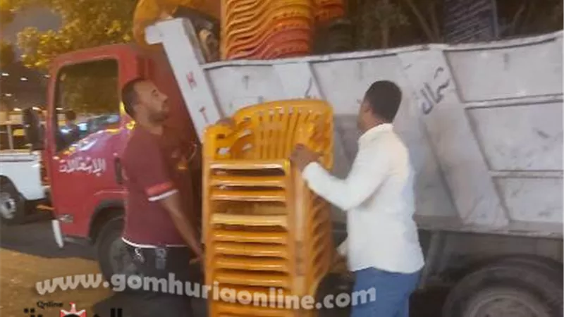 رفع 170 اشغال بشوارع امبابة وحواجز حديدية