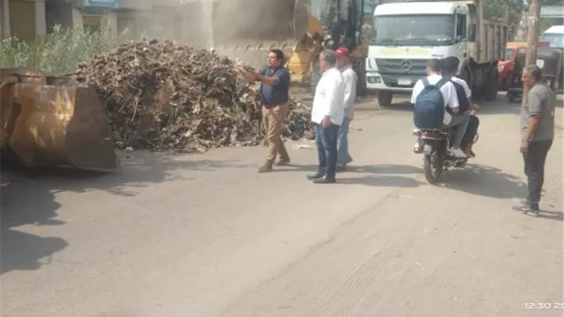 رفع 1200 طن مخلفات من مركز الجمالية بالدقهلية