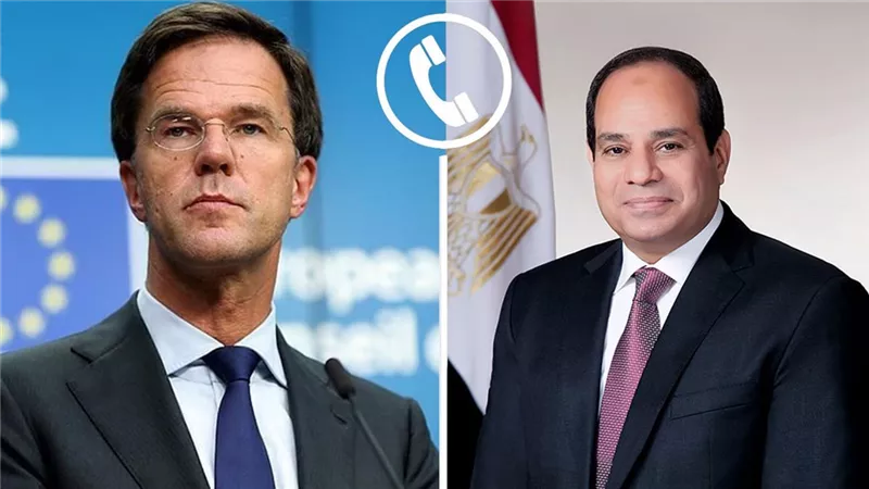 الرئيس السيسي ورئيس وزراء هولندا يتوافقان على خطورة النزاع الحالي لتبعاته الإنسانية الكبيرة على حياة المدنيين
