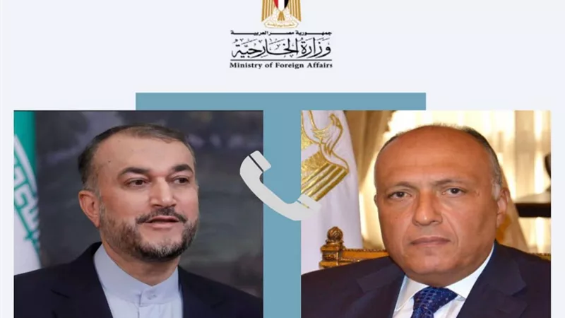 شكري يعرب لنظيرة الإيراني عن قلق مصر البالغ بشأن الوضع في فلسطين