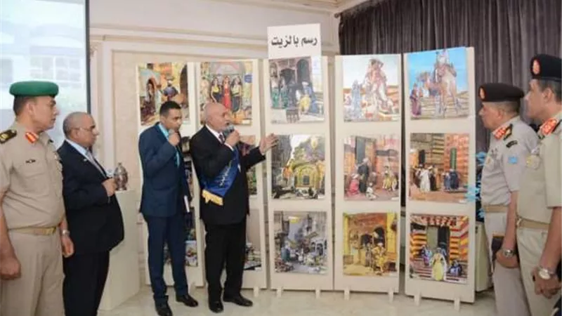 القوات المسلحة تنظم معرضاً لإبداعات المحاربين القدماء بمناسبة الإحتفال باليوبيل الذهبى لإنتصارات أكتوبر المجيدة