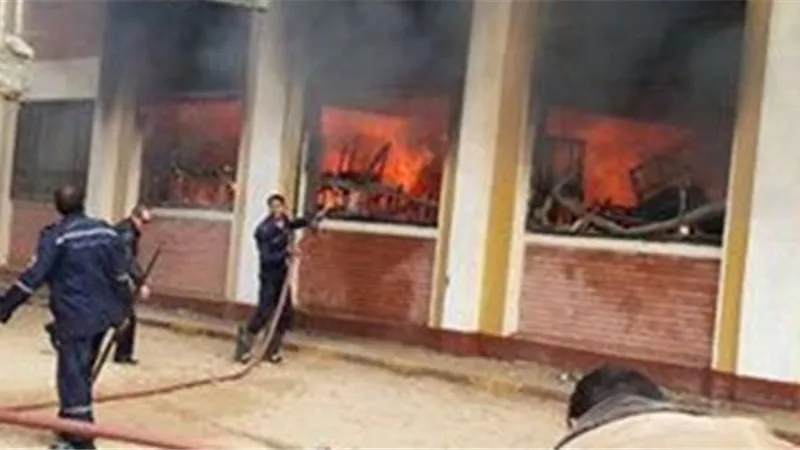 نشوب حريق بمستشفى التأمين الصحي في القليوبية