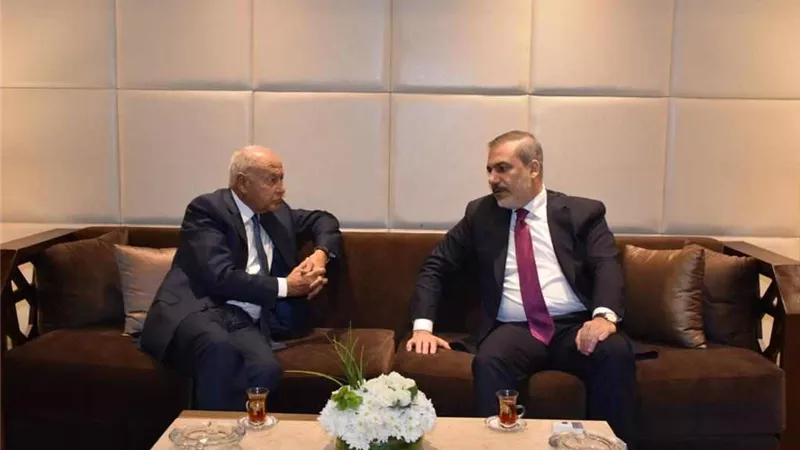 أبوالغيط يبحث مع وزير خارجية تركيا تطورات التصعيد الإسرائيلي