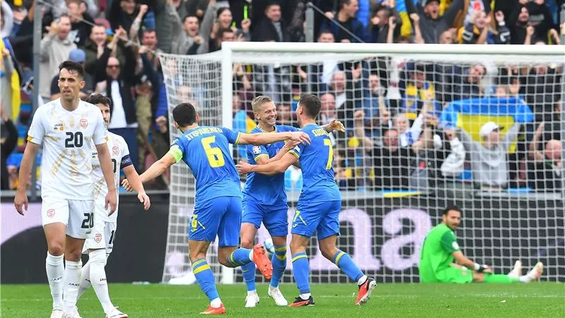 أوكرانيا تفوز علي مقدونيا 2-0 بتصفيات يورو 2024