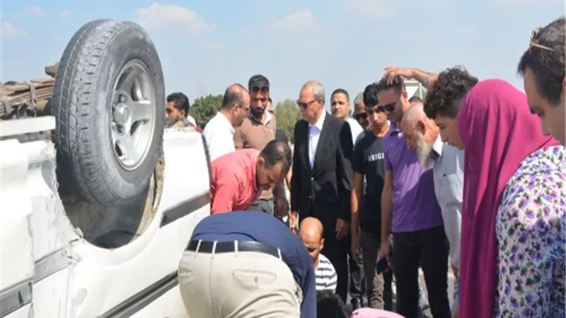 محافظ القليوبية يستدعي الإسعاف للمصابين في حادث طريق شبرا_ بنها