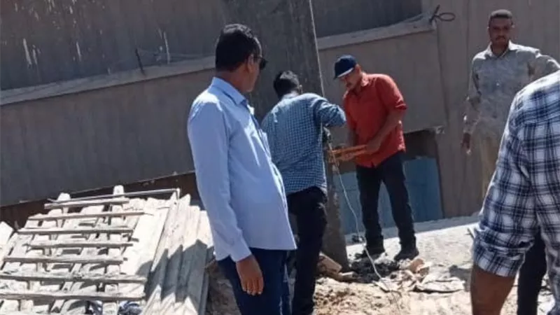 إزالة 13 حالة تعدي على أراضي زراعية ومخالفة بناء بحي شرق