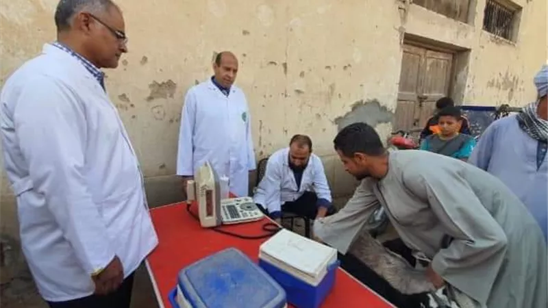 توزيع الدفعة الثانية من رؤؤس الماعز بقرية الروبي للاكثر احتياجا