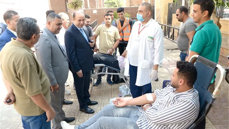 جامعة المنصورة تنظم حملة للتبرع بالدم لدعم الأشقاء الفلسطنيين