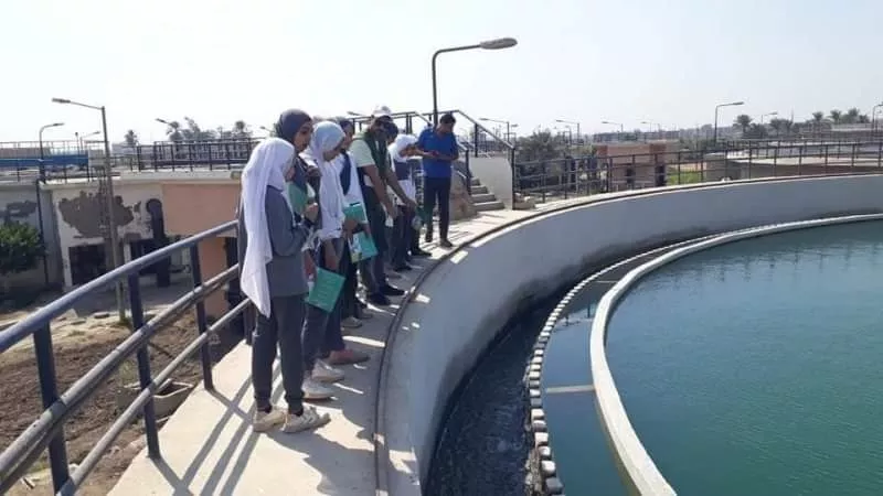 زيارة ميدانية لطلاب المدارس لمحطة مياه العباسة المرشحة بأبوحماد
