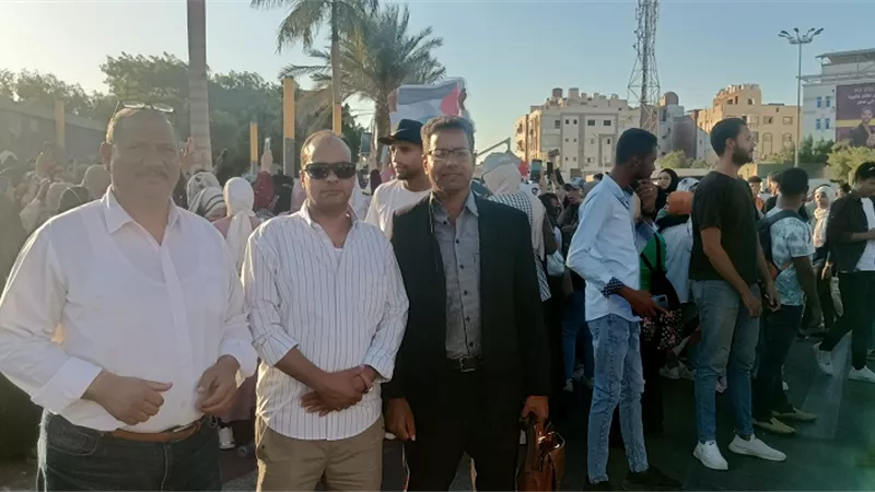 مسيرات بالبحرالأحمر لتأييد الرئيس فى موقفه من تهجيرالفلسطينيين
