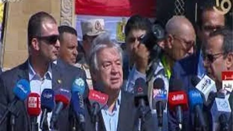 جوتيريش يدعو لدخول قوافل المساعدات إلى غزة .. ويؤكد: كل الامتنان لمصر حكومة وشعبا