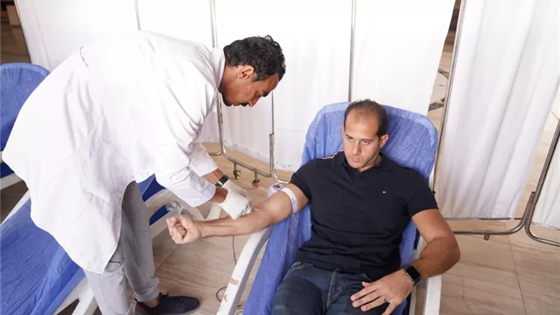 نادي قضاة مصر ينظم حملة تبرع بالدم تضامنا للشعب الفلسطيني