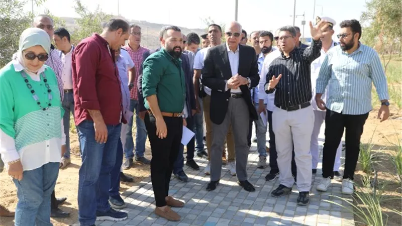 محافظ الجيزة يتابع أعمال تطوير محيط المتحف المصري الكبير
