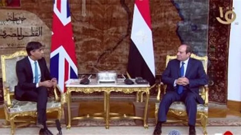 رئيس وزراء بريطانيا يشكر السيسي على جهوده لتوفيرالمساعدات لغزة