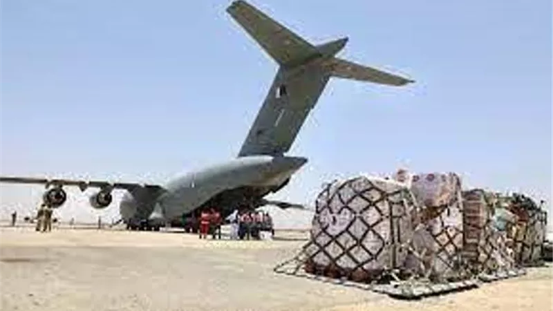 مطار العريش يستقبل طائرة مساعدات قطرية ثانية لقطاع غزة