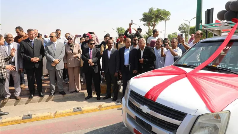 المنيا تسلم 20 جهاز عروسة للفتيات المشاركات بحفل الزفاف الجماعي