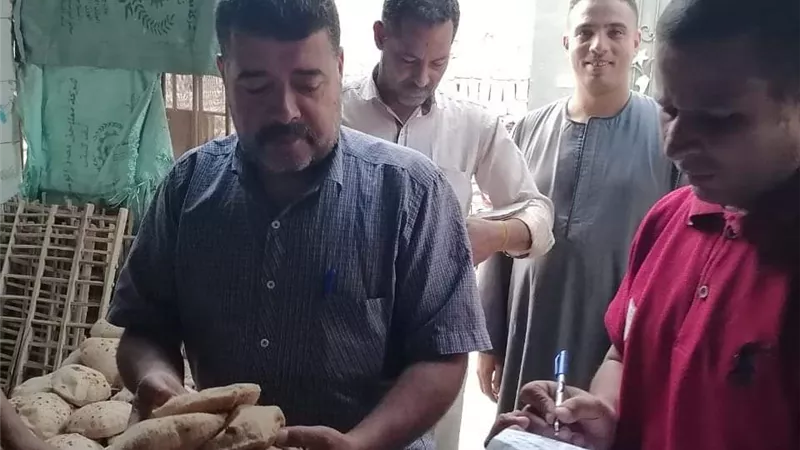 تموين مطاي يحرر ١٩محضر تمويني للمخابز والسلع ويضبط أعلاف مجهوله