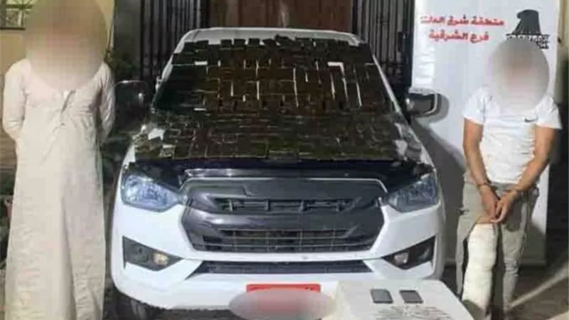 ضبط 25 كيلو حشيش بحوزة عنصرين إجراميين بالشرقية قيمتها 1,7 مليون جنيه