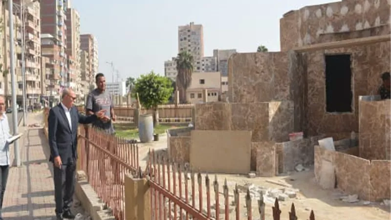 محافظ القليوبية يتفقد مشروع ممشى أهل مصر بمدينة بنها