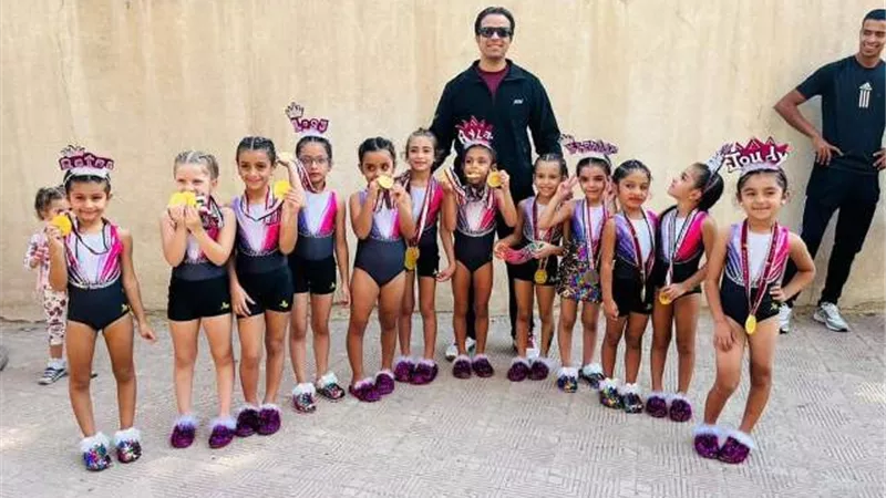 الجمباز الفنى انسات تحت ٧ سنوات بالمنيا يحصد 33 ميدالية ذهبية