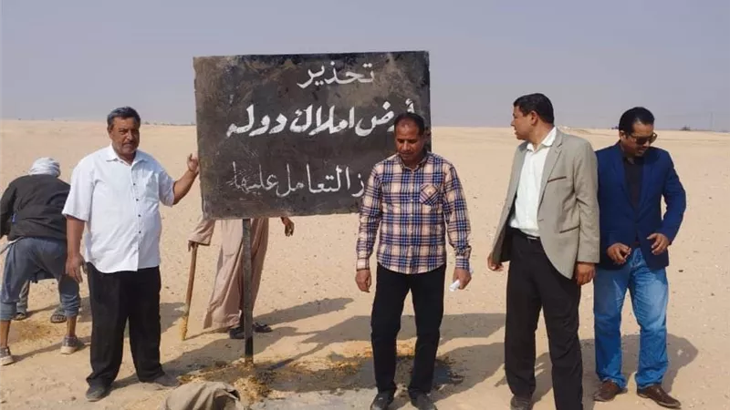 استرداد ٤٠٠ فدان أملاك دولة بقرية الكمال بدمشير مركز المنيا