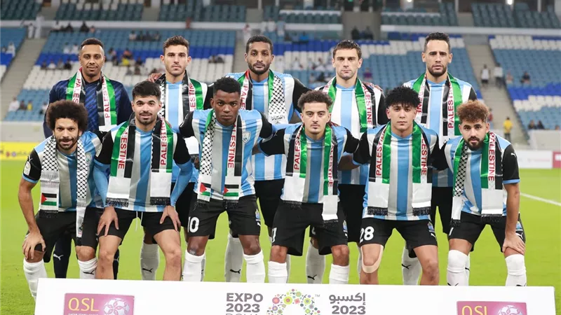 شاهد.. حمدي فتحي يدعم غزة خلال مباراة الوكرة أمام أم صلال