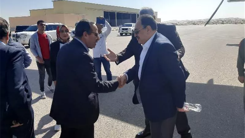 محافظ شمال سيناء يستقبل رئيس مجلس الوزارء والوفد المرافق له