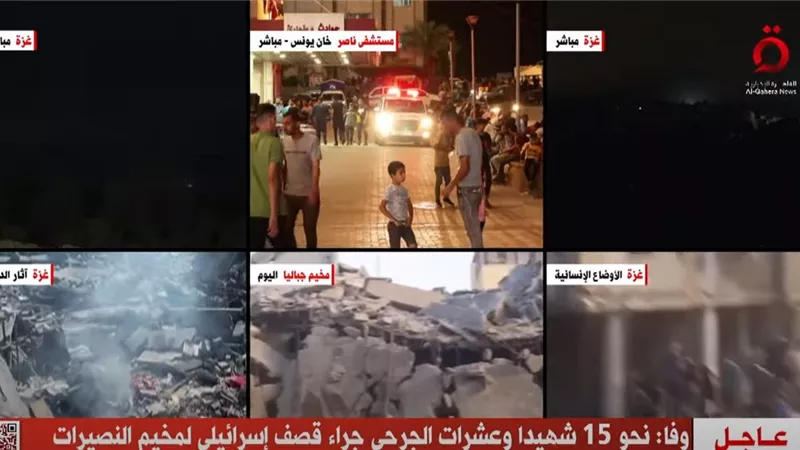 15 شهيدا وعشرات الجرحى جراء قصف إسرائيلي لمخيم النصيرات