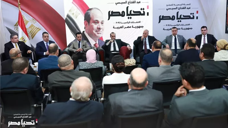 حملة المرشح الرئاسي عبد الفتاح السيسي تستقبل وفدًا من نقابة المهن الاجتماعية