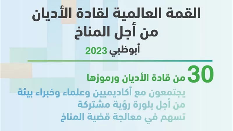 قمة عالمية للأديان بأبوظبي ٦ نوفمبر الجاري