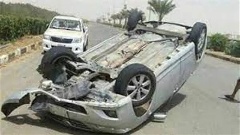إصابة 3 إثر انقلاب سيارة فى أطفيح
