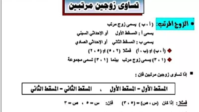 أقوى ملزمة جبر واحصاء للشهادة الاعدادية