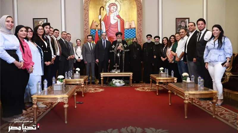 حملة السيسي تزور الكنيسة القبطية الأرثوذكسية وتلتقي بقداسة البابا تواضروس الثاني