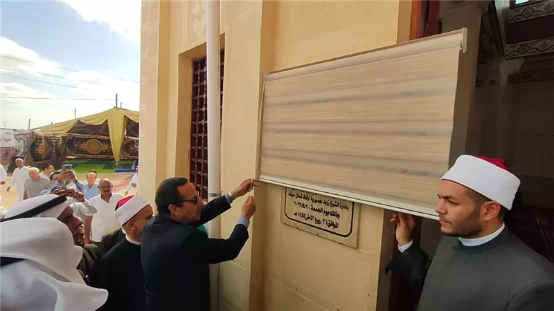 شوشة يفتتح مسجد أولاد سلام بالشيخ زويد